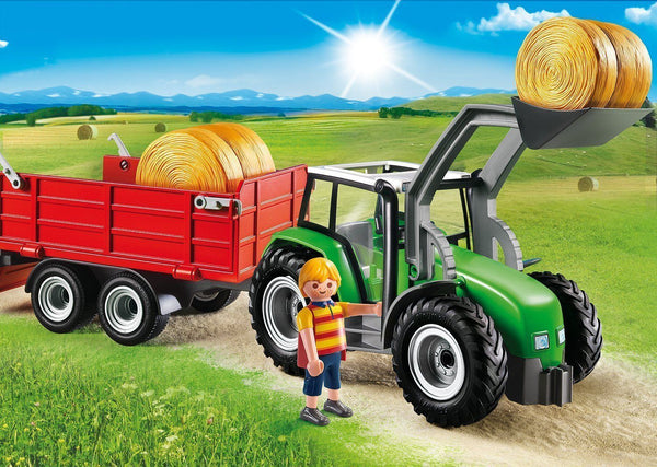 PLAYMOBIL 6130 LARGE TRACTOR WITH TRAILER