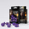 CLASSIC RUNIC DICE SET PURPLE AND YELLOW SET OF 7