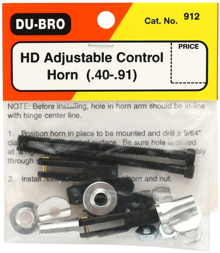 DU-BRO 912 HD ADJUSTABLE CONTROL HORN .40 - .90