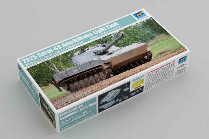 TRUMPETER 09599 2S25 SPRUT-SD AMPHIBIOUS LIGHT TANK 1/35 SCALE TANK PLASTIC MODEL KIT