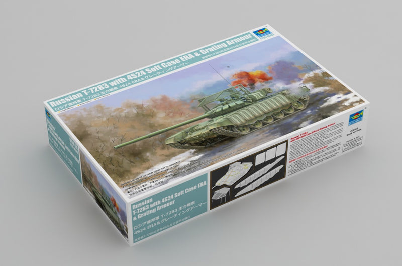 TRUMPETER 09610 RUSSIAN T-72B3 WITH 4S24 SOFT CASE ERA AND GRATING ARMOUR 1/35 SCALE PLASTIC MODEL KIT