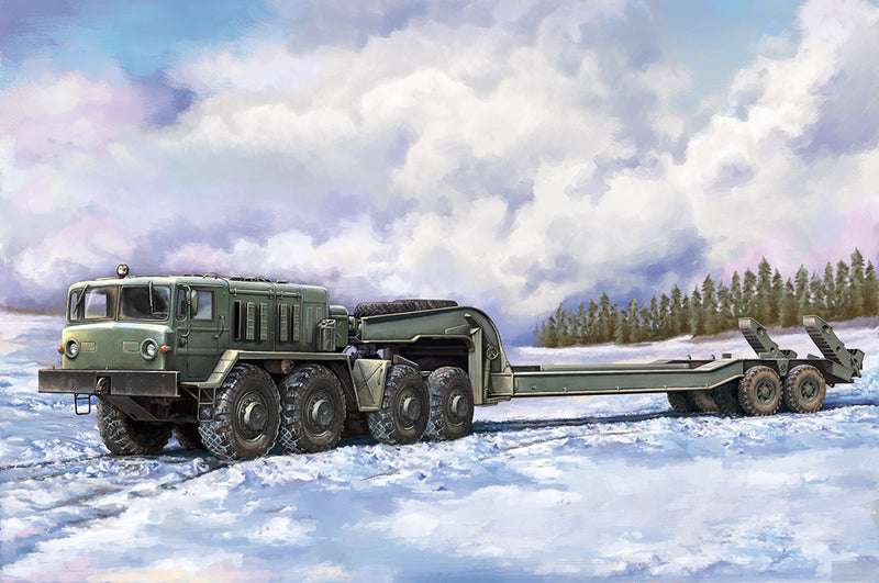 TRUMPETER 07194 MAZ-537G INTERMEDIATE TYPE WITH MAZ/CHMZAP 5247G SEMI-TRAILER 1/72 SCALE VEHICLE PLASTIC MODEL KIT