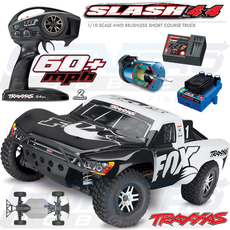 TRAXXAS 68086-4 SLASH 4x4 VXL TSM FOX EDITION - BATTERY AND CHARGER NOT INCLUDED