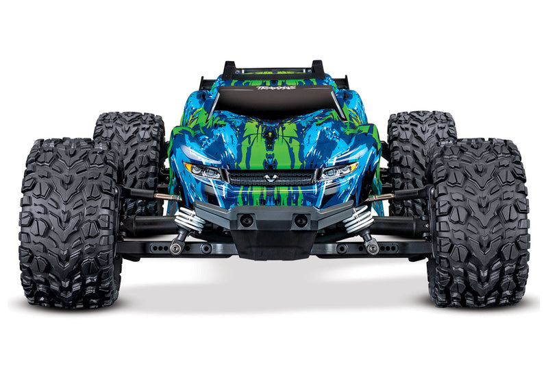 TRAXXAS 67076-4-GREEN RUSTLER 4x4 VXL BRUSHLESS - BATTERY AND CHARGER NOT INCLUDED