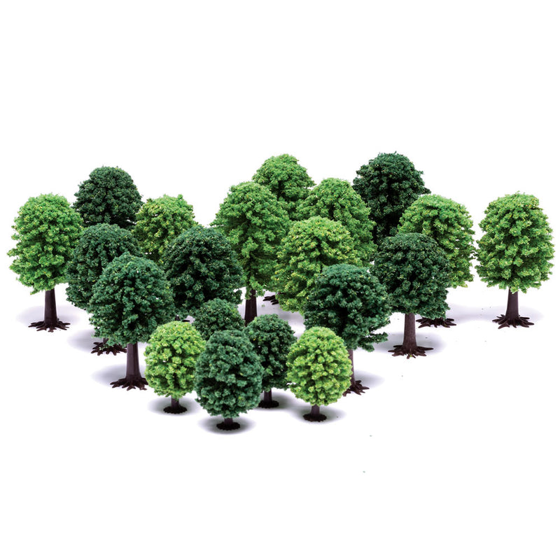 HORNBY R7198 DECIDUOUS TREES 5 - 9CM H0 AND 00 GAUGE  MODEL RAILWAY SCENICS 20PCS