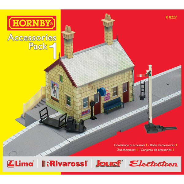 HORNBY R8227 TRACKMAT ACC PACK 1 STATION PLATFORM AND SIGNAL OO SCALE