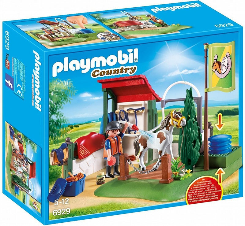 PLAYMOBIL 6929 HORSE GROOMING STATION WITH WORKING WATER PUMP