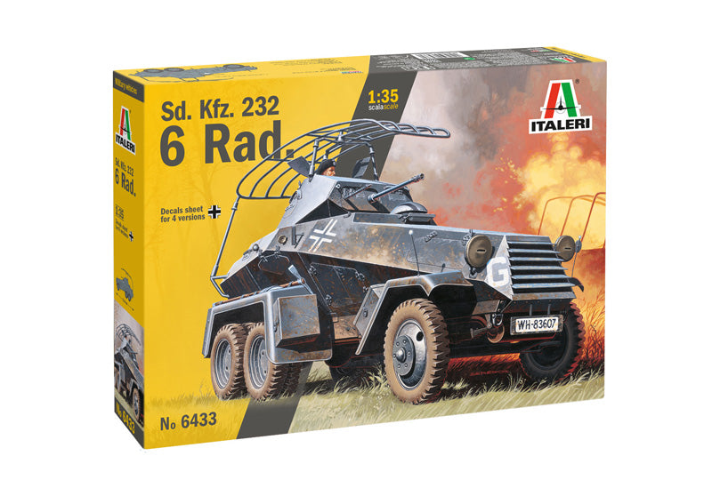 ITALERI 6433 SD. KFZ. 232 6 RAD 1/35 SCALE PLASTIC MODEL KIT