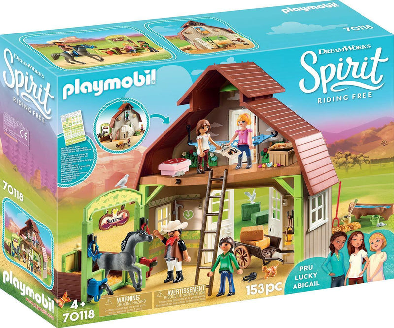 PLAYMOBIL 70118 BARN WITH LUCKY PRU AND ABIGAIL