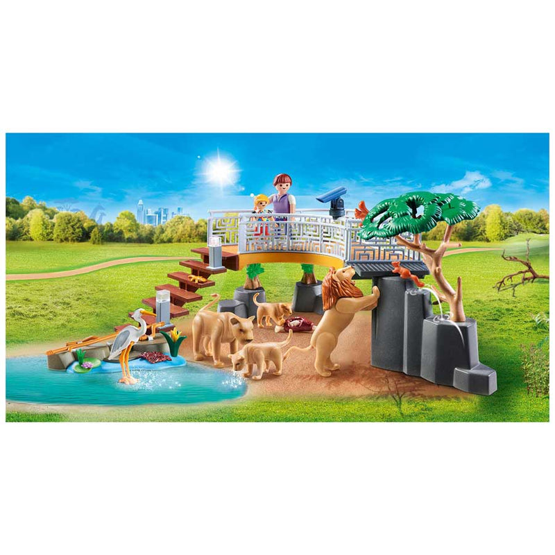 PLAYMOBIL 70343 FAMILY FUN OUTDOOR LION ENCLOSURE