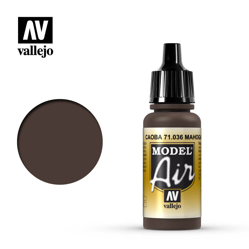 VALLEJO 71.036 MODEL AIR ACRYLIC PAINT MAHOGANY 17ML