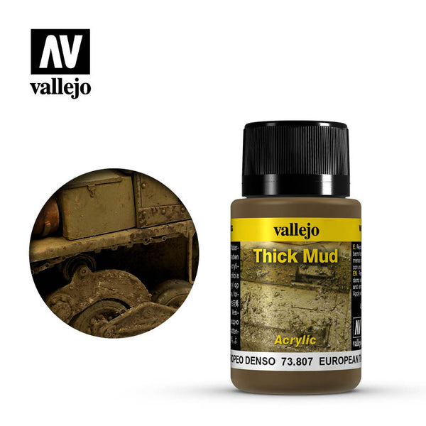 VALLEJO 73.807 WEATHERING EFFECTS EUROPEAN THICK MUD 40ML
