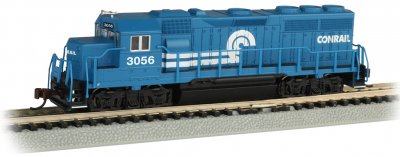 BACHMANN 63566 CONRAIL #3056 N EMD GP40 WITH OPERATING HEADLIGHTS CONRAIL N SCALE MODEL TRAIN