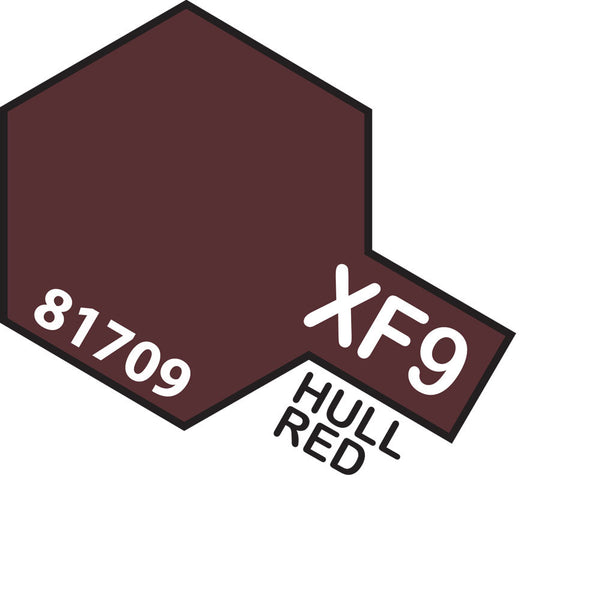 TAMIYA XF-9 ACRYLIC HULL RED PAINT 10ML