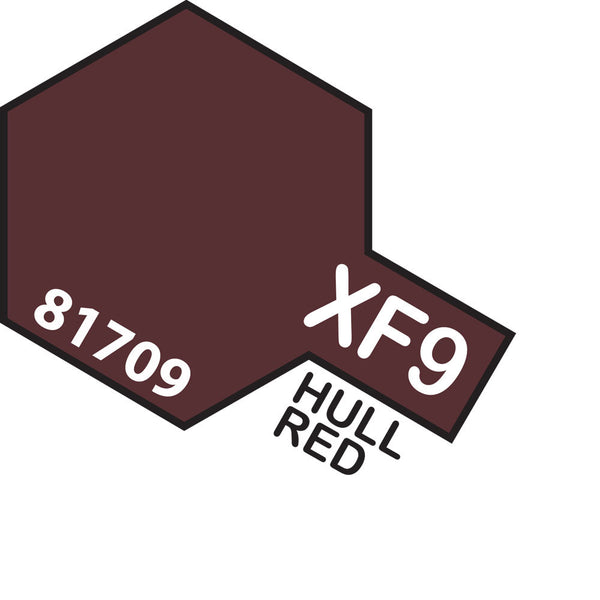 TAMIYA XF-9 ENAMEL FLAT HULL RED PAINT 10ML