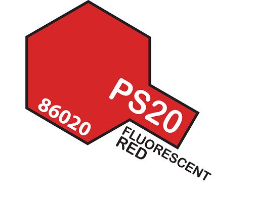 TAMIYA PS-20 FLUORESCENT RED POLYCARBONATE AEROSOL SPRAY PAINT 100ML