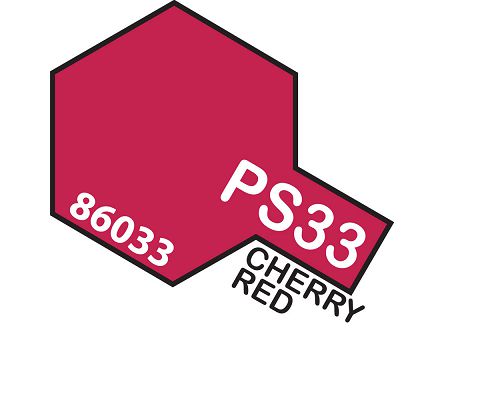 TAMIYA PS-33 CHERRY RED POLYCARBONATE AEROSOL SPRAY PAINT 100ML