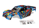 TRAXXAS 7711T X MAX ROCK AND ROLL PAINTED BODY WITH BODY WASHERS AND ROLL CAGE