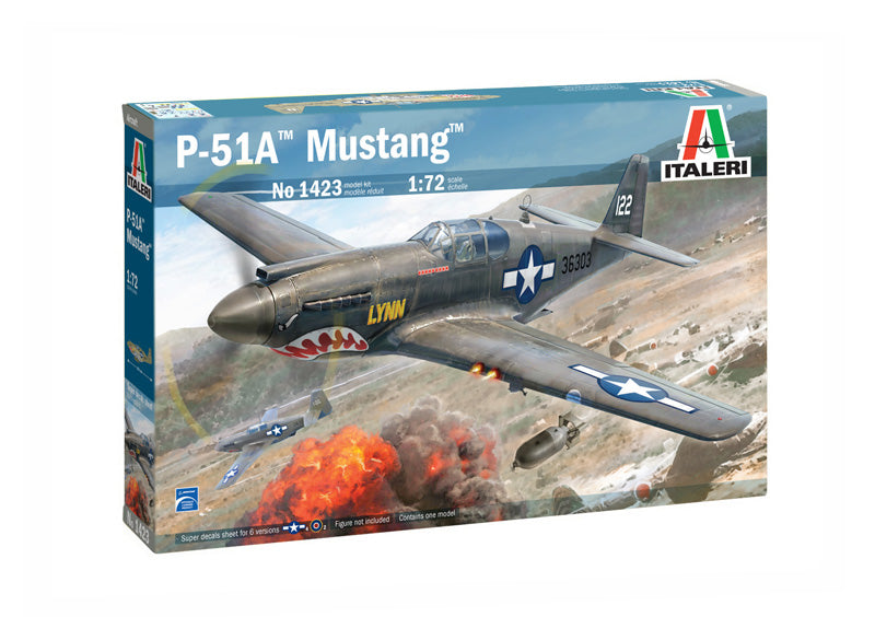 ITALERI 1423 P-51A MUSTANG 1/72 SCALE PLASTIC MODEL KIT