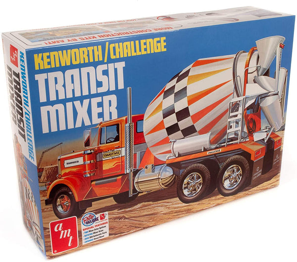 AMT 1215/06 KENWORTH / CHALLENGE TRANSIT CEMENT MIXER 1/25 SCALE PLASTIC MODEL KIT