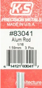 K&S 83041 ALUMINIUM ROD 1/16 (1.59MM) 3 PIECES