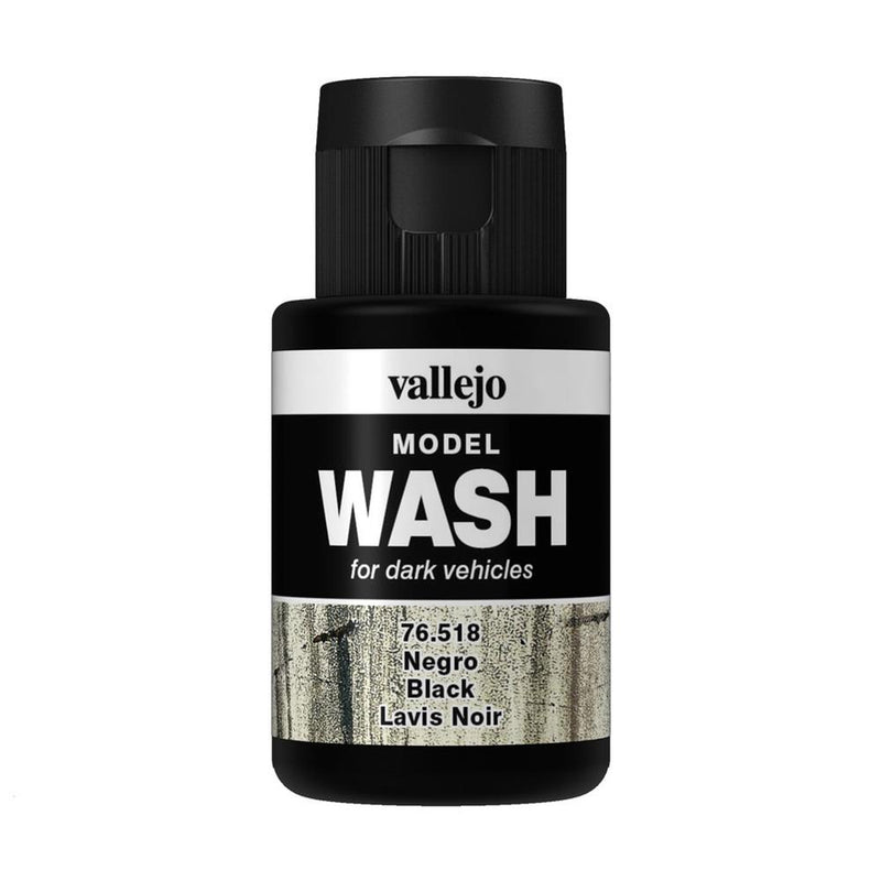 VALLEJO 76518 MODEL WASH NEGRO BLACK FOR DARK VEHICLES 35ML