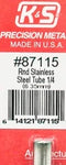 K&S 87115 ROUND STAINLESS STEEL TUBE 6.35MM