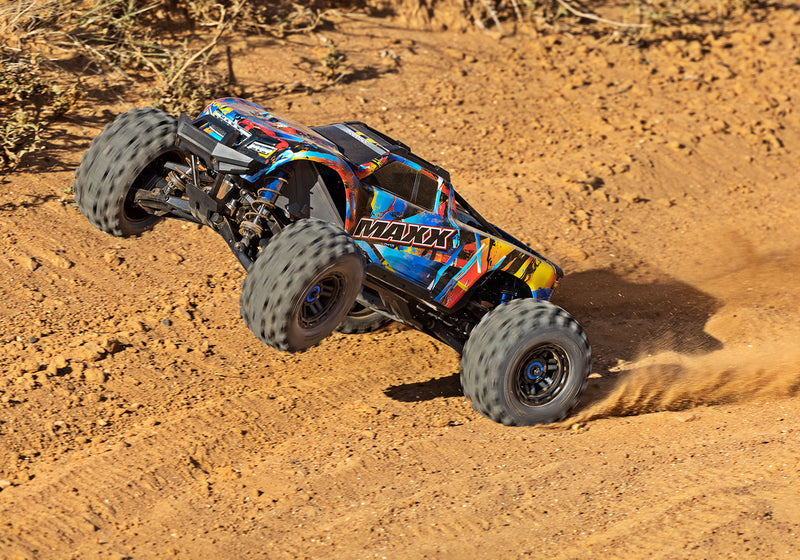 TRAXXAS 89086-4 MAXX 4S BRUSHLESS V2 4WD IN ROCK AND ROLL 1/10 SCALE MONSTER TRUCK WITH WIDEMAXX  - BATTERIES AND CHARGER NOT INCLUDED