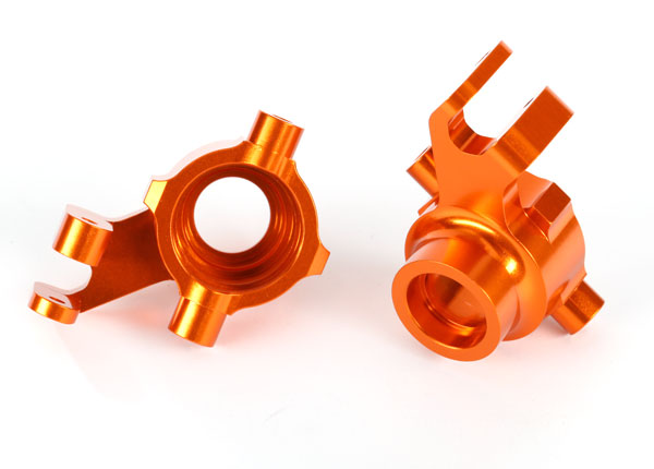 TRAXXAS 8937A 6061-T6 STEERING BLOCKS ALUMINUM ORANGE ANODIZED MAXX