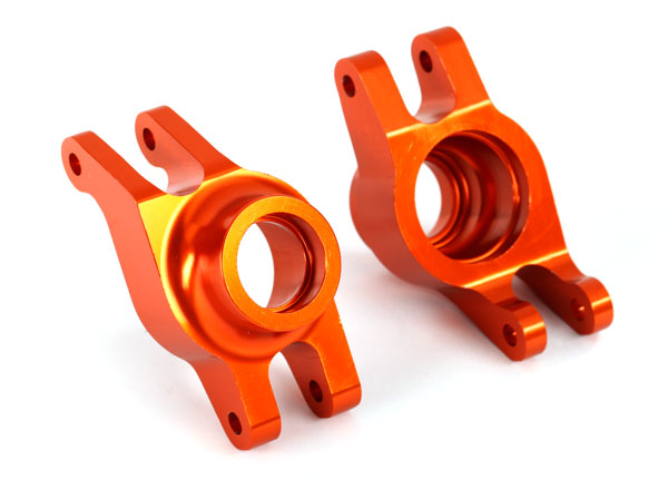 TRAXXAS 8952A CARRIERS STUB AXLE ORANGE ANODIZED ALUMINUM REAR 2 PK 6061-T6 aluminum) (rear) (2)