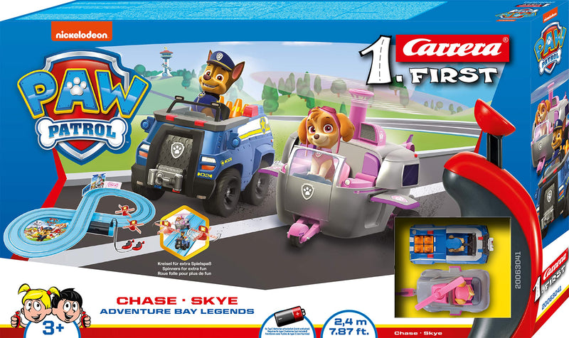 CARRERA 63041 FIRST PAW PATROL BATTERY SET ADVENTURE BAY LEGENDS SLOT CAR RACING CHASE SKYE