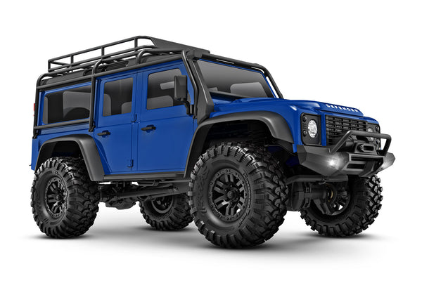 TRAXXAS 97054-1 TRX4-M 1/18 SCALE AND TRAIL CRAWLER LAND ROVER DEFENDER BLUE REMOTE CONTROL CAR READY TO RUN WITH BATTERY AND CHARGER