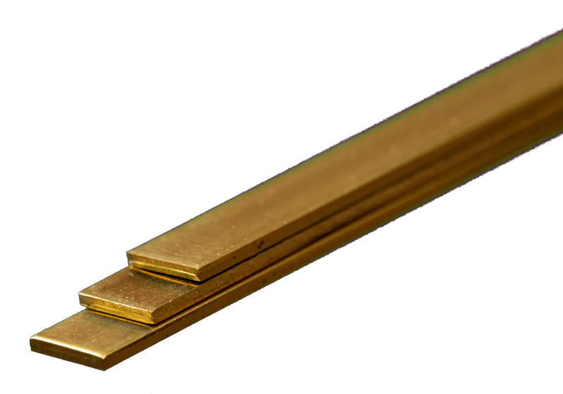 K&S 9843 BRASS STRIP 300MM LENGTHS 1MM THICK X 6MM WIDE 3PCS