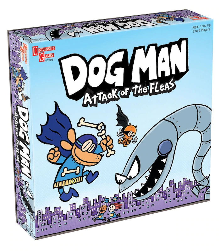 UNIVERSITY GAMES DOG MAN ATTACK OF THE FLEAS BOARD GAME