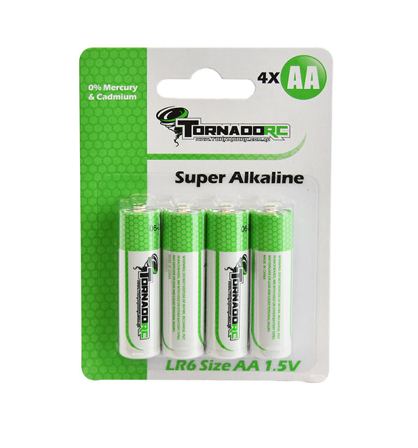 TORNADO RC AAA SIZE BATTERY 4 PACK SUPER ALKALINE