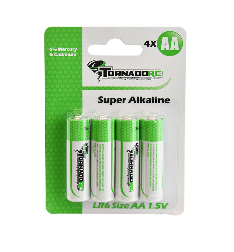 TORNADO RC AAA SIZE BATTERY 4 PACK SUPER ALKALINE