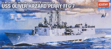 ACADEMY 14102 1:350 USS OLIVER HAZARD PERRY FFG-7 AUS DECALS PLASTIC MODEL SHIP KIT