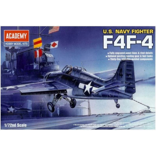 ACADEMY 12451 F4F-F US NAVY FIGHTER MODEL AIRCRAFT 1/72