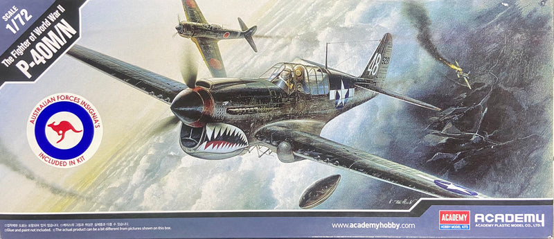 ACADEMY 12465 P-40M/N WARHAWK MODEL AIRCRAFT 1/72 PLASTIC MODEL KIT