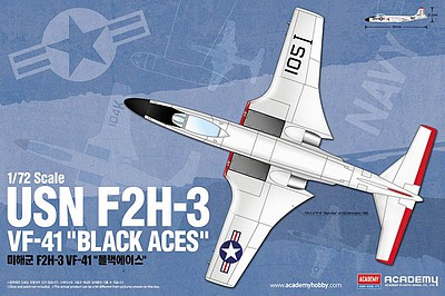 ACADEMY 12548 USN F2H-3 VF-41 BLACK ACES MODEL AIRCRAFT 1/72