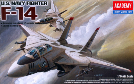ACADEMY 12608 U.S. NAVY FIGHTER F-14 MODEL AIRCRAFT 1/144