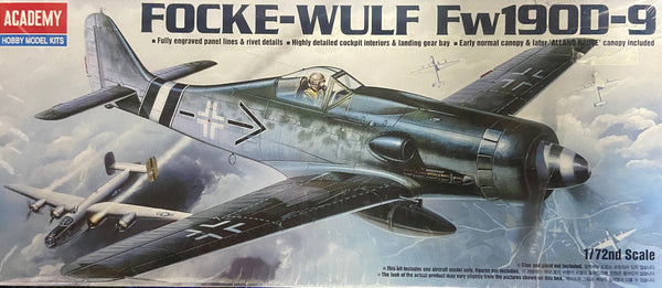 ACADEMY 1660 PLANE FOCKE-WULF FW19 MODEL AIRCRAFT 1/72