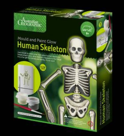 AUSTRALIAN GEOGRAPHIC MOULD AND PAINT GLOW HUMAN SKELETON