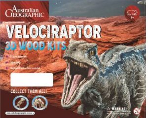 AUSTRALIAN GEOGRAPHIC VELOCIRAPTOR 3D WOOD KIT