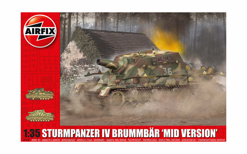 AIRFIX 1376 STURMPANZER IV BRUMMBAR MID VERSION 1:35 SCALE PLASTIC MODEL KIT