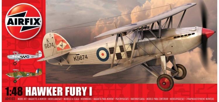 AIRFIX 04103 HAWKER FURY 1:48 PLASTIC MODEL AIRCRAFT KIT