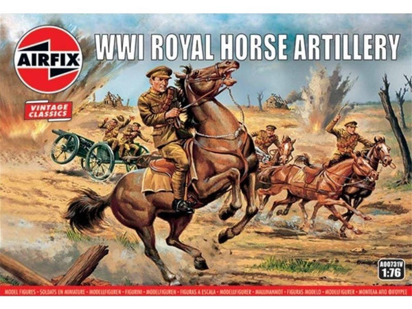 AIRFIX 0731V WW1 ROYAL HORSE ARTILLERY MODEL FIGURES 1/76 PLASTIC MODEL KIT