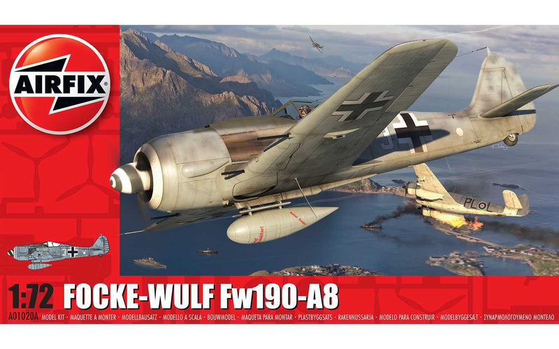 AIRFIX 1020A FOCKE WULF FW190 A8 1:72 PLASTIC MODEL PLANE KIT