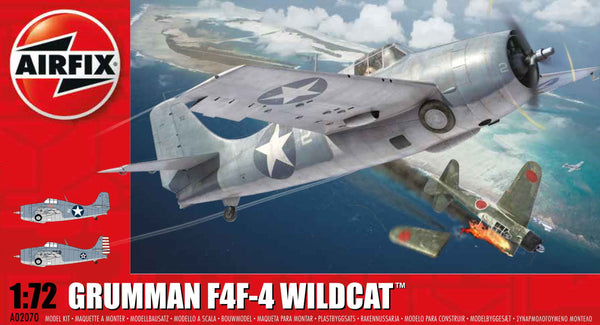 AIRFIX A02070 GRUMMAN F4F-4 WILDCAT 1/72 SCALE PLASTIC MODEL PLANE KIT