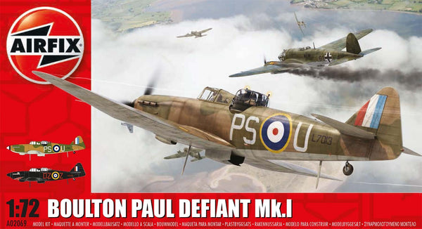 AIRFIX A02069 BOULTON PAUL DEFIANT MK 1 1:72 PLASTIC MODEL PLANE KIT